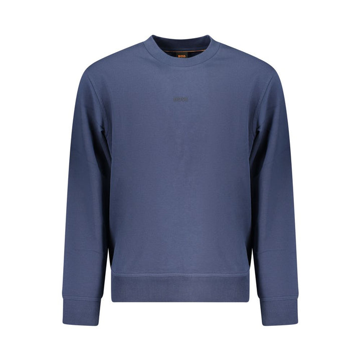 Hugo Boss Blue Cotton Sweatshirt