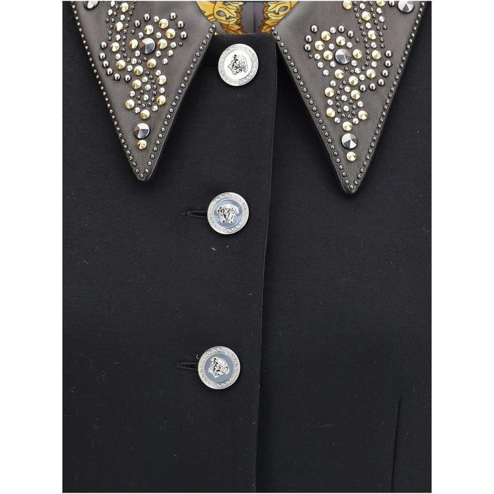 Versace Black Wool Coat