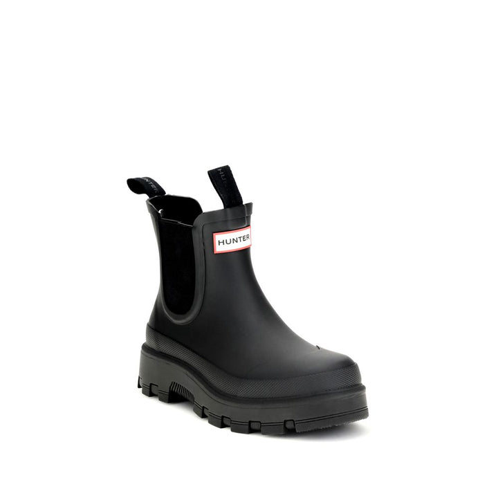 Hunter Black Rubber Chelsea Boots
