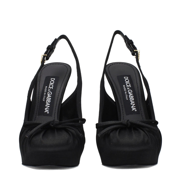 Dolce & Gabbana Black Satin Pumps