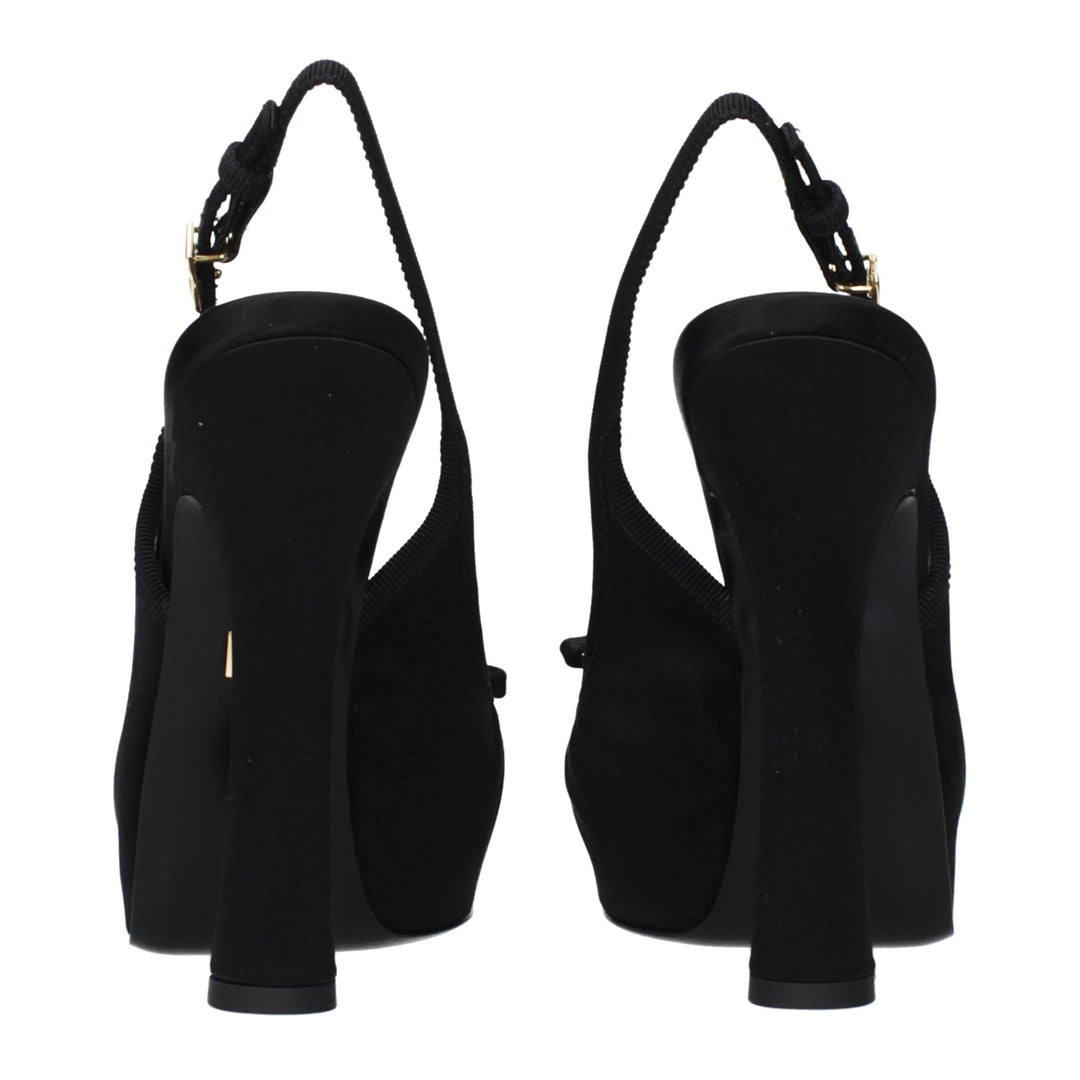 Dolce & Gabbana Black Satin Pumps