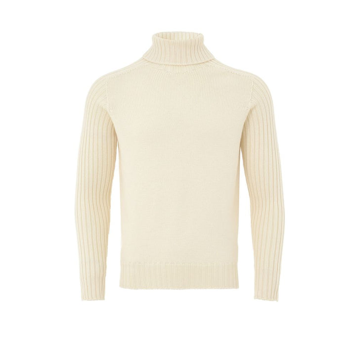 Gran Sasso White Wool Turtleneck