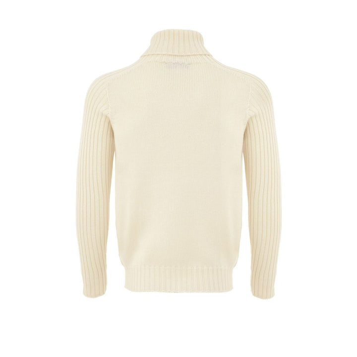 Gran Sasso White Wool Turtleneck