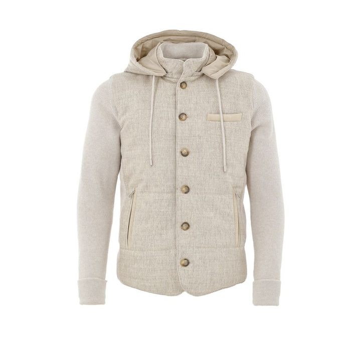 Gran Sasso Beige Wool Shell Jacket
