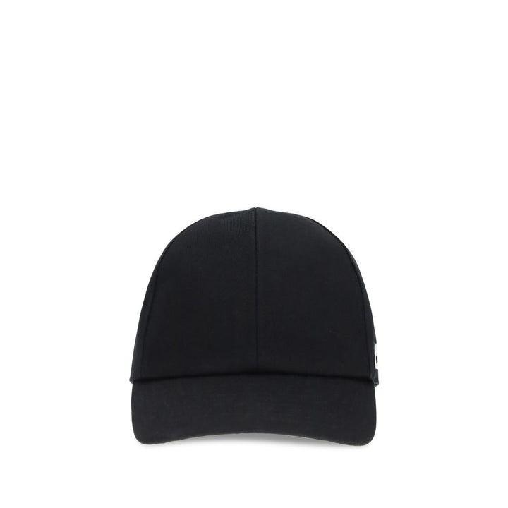 Courrèges Black Cotton Cap (Baseball Hat)