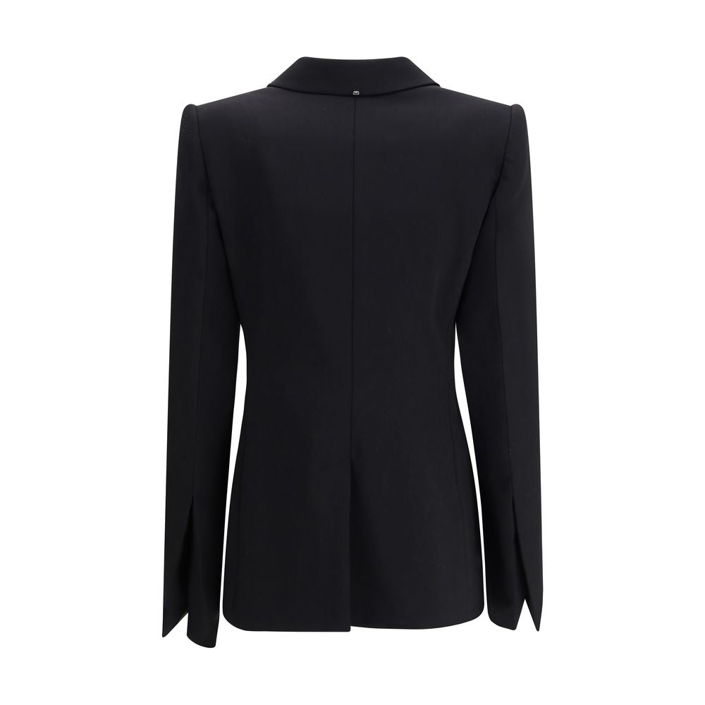 Max Mara Black Fleece Wool Coat