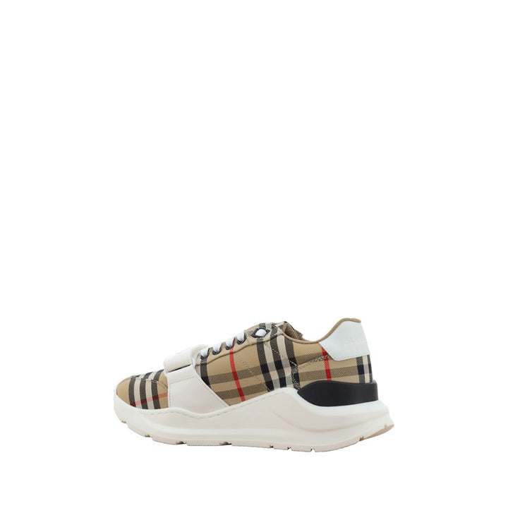Burberry Beige Cotton Athletic Sneakers