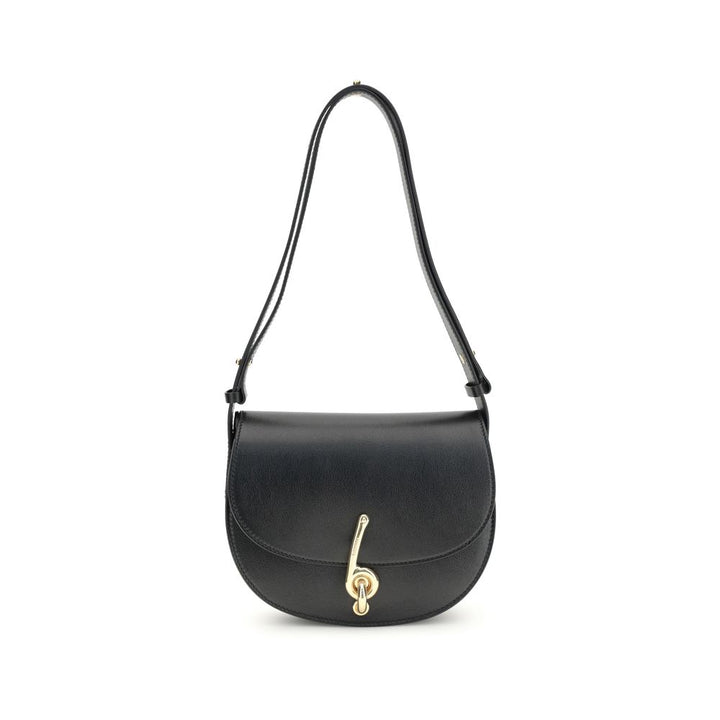 Burberry Black Calf Leather Bos Taurus Shoulder Bag