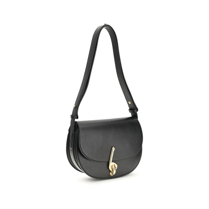 Burberry Black Calf Leather Bos Taurus Shoulder Bag