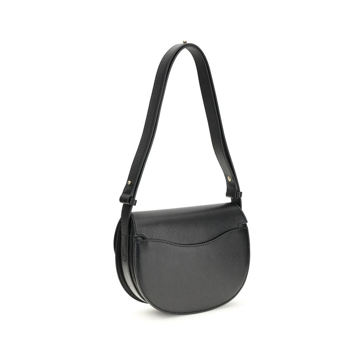 Burberry Black Calf Leather Bos Taurus Shoulder Bag