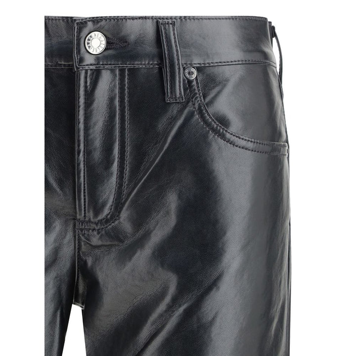 Agolde Black Leather Pants