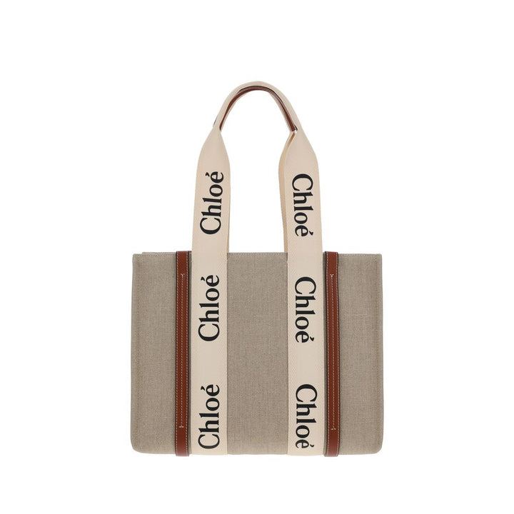 Chloé Beige Linen Handbag