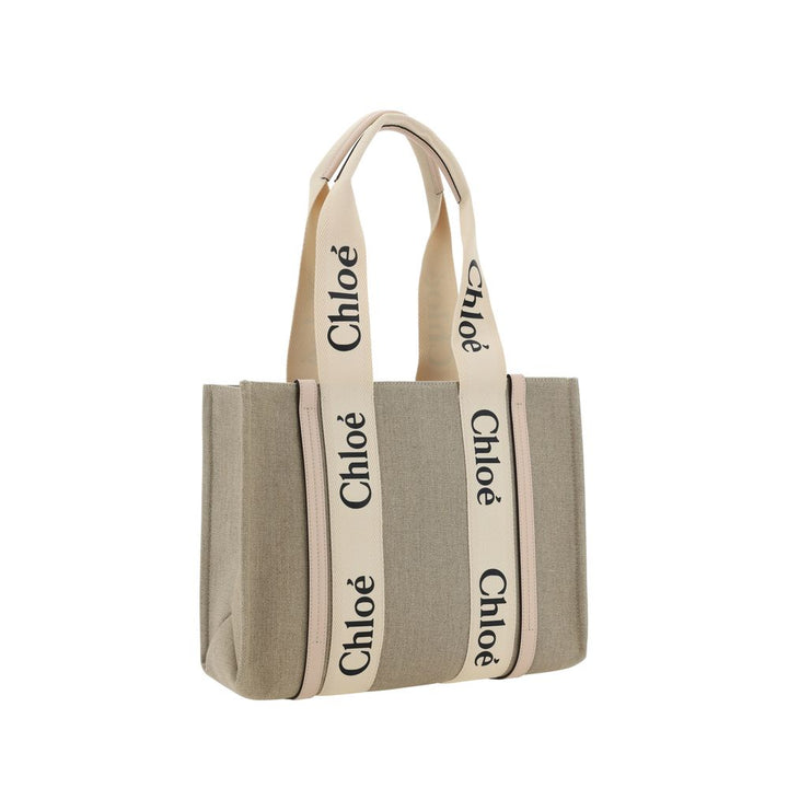 Chloé Beige Linen Handbag