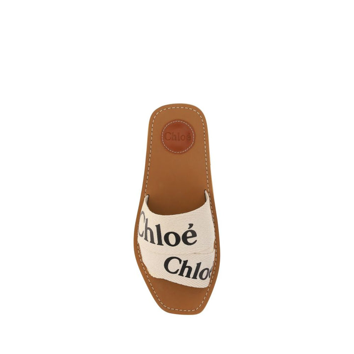 Chloé White Rubber Sandals