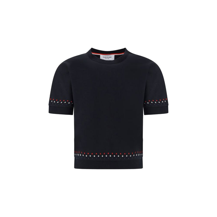 Thom Browne Black Cotton T-Shirt