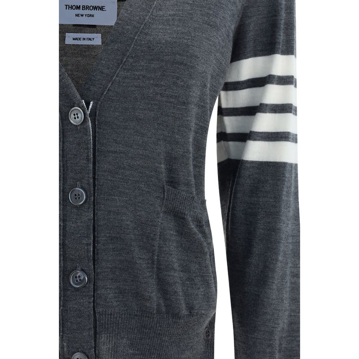 Thom Browne Gray Fleece Wool Polo Shirt