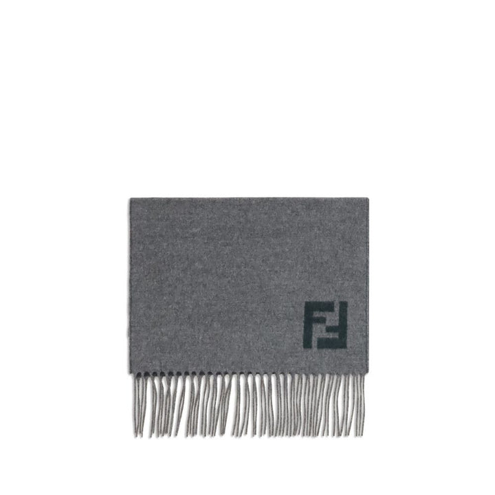 Fendi Gray Wool Scarf