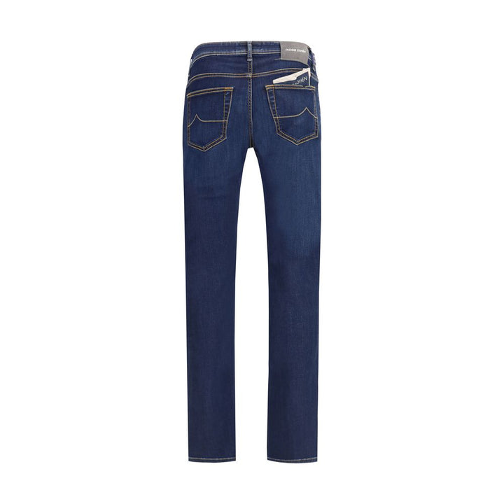 Jacob Cohen Blue Cotton Slim Fit Jeans