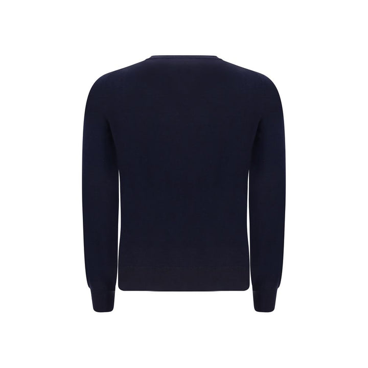 Brunello Cucinelli Blue Fleece Wool Sweater