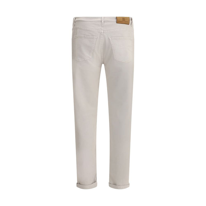 Brunello Cucinelli Beige Cotton Jeans Denim