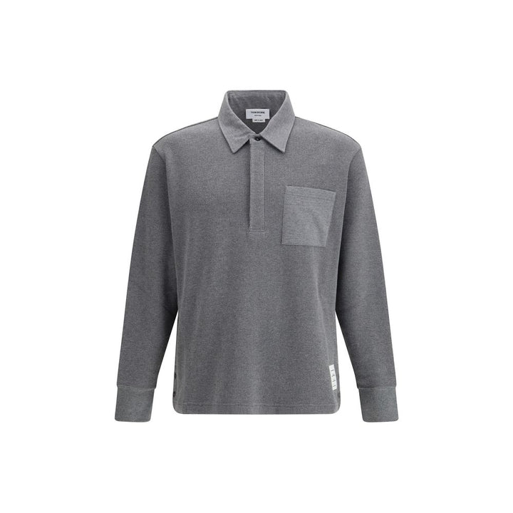 Thom Browne Gray Cotton Polo Shirt