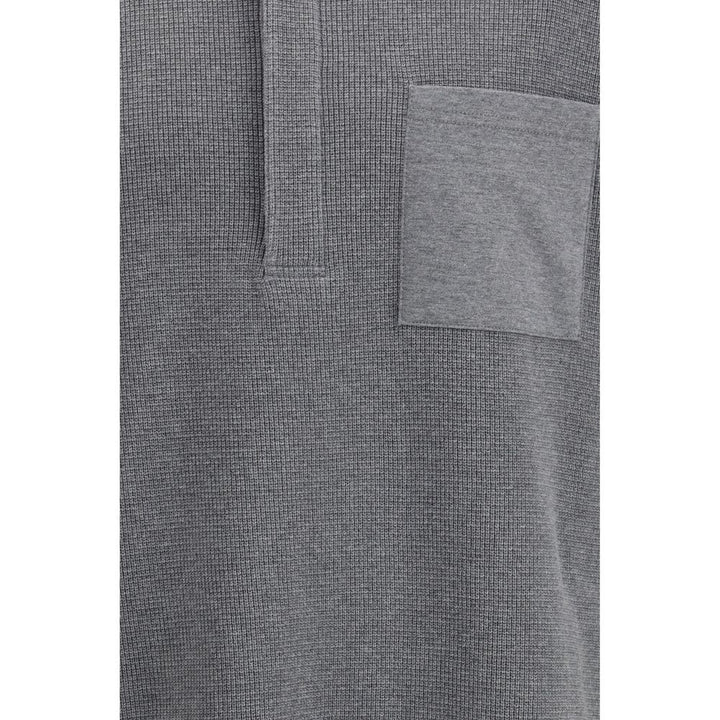 Thom Browne Gray Cotton Polo Shirt