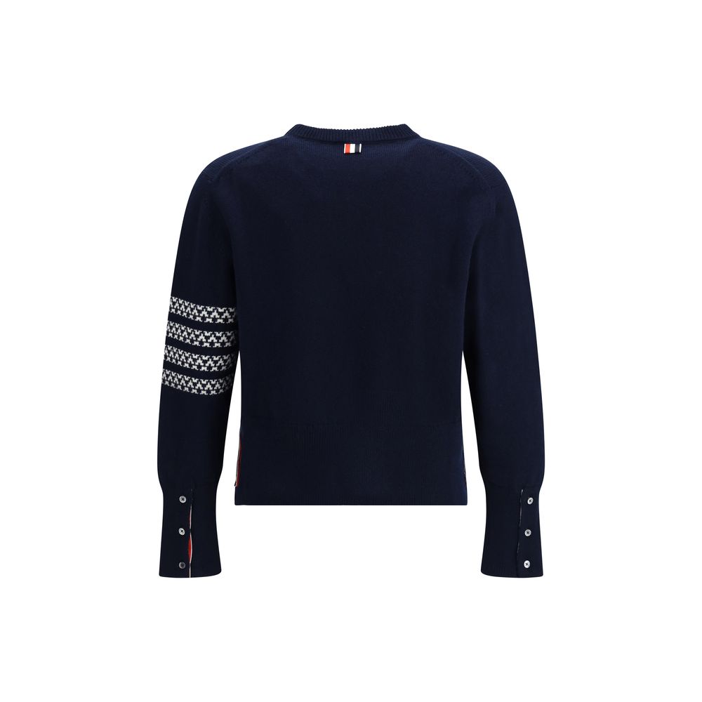 Thom Browne Blue Fleece Wool Sweatshirt