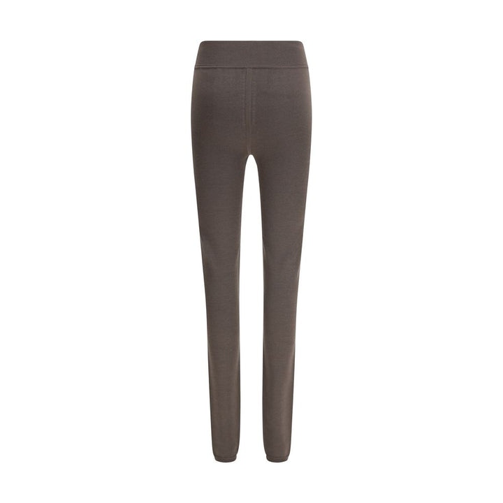 Rick Owens Gray Fleece Wool Leggings