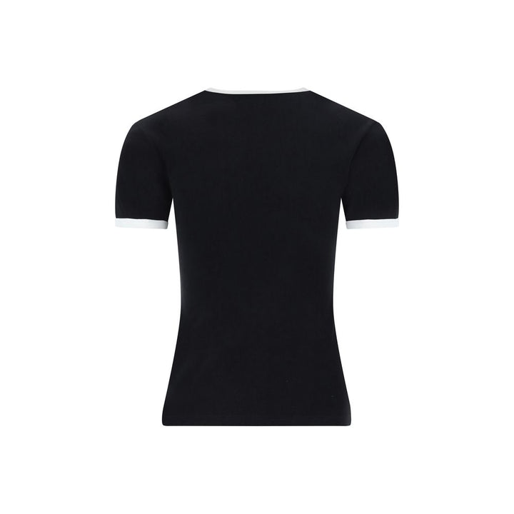 Courrèges Black Cotton T-Shirt