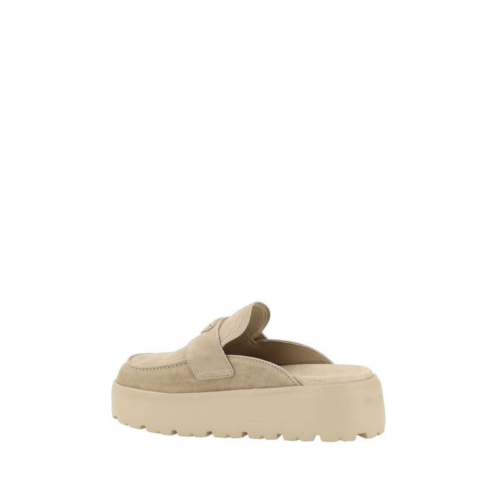 Prada Beige Rubber Platform Loafers