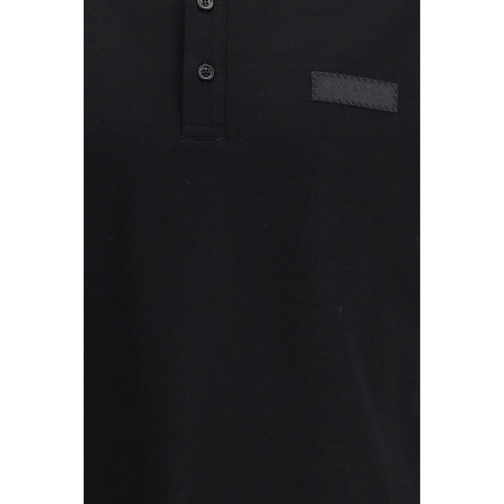 Givenchy Black Cotton Polo Shirt