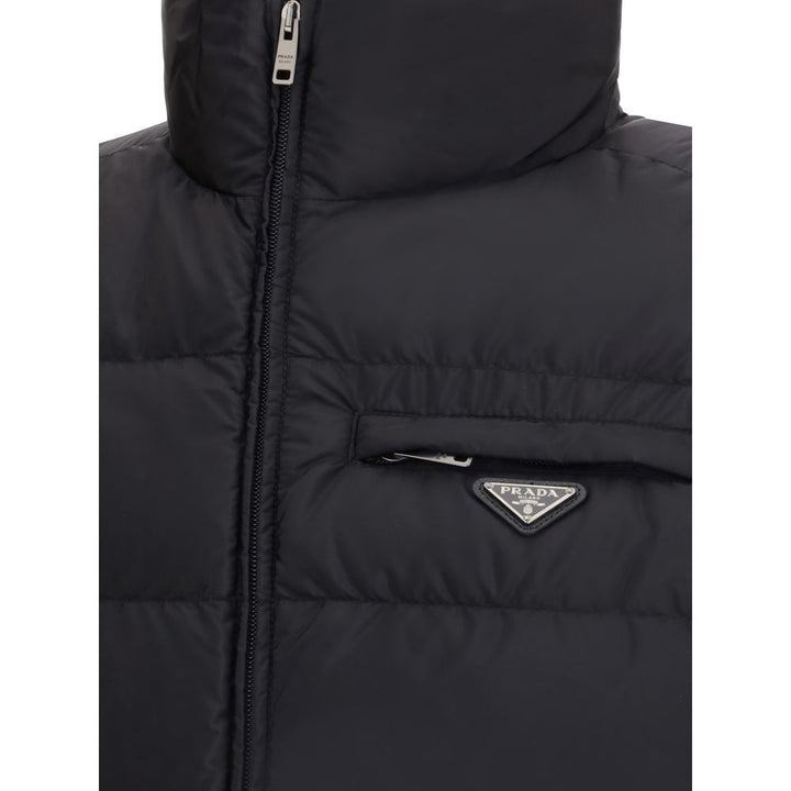 Prada Black Recycled Polyamide Sleveless Jacket