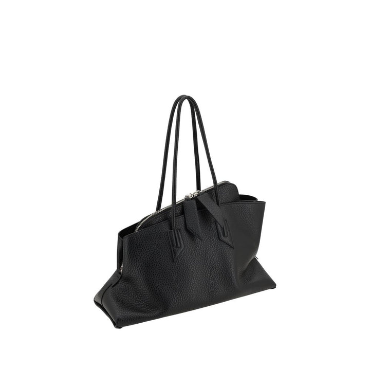 The Attico Black Calf Leather Bos Taurus Shoulder Bag