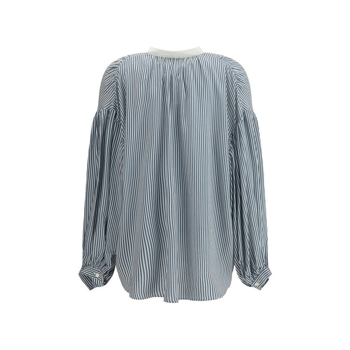 Kristina Ti Green Viscose Pattern Shirt