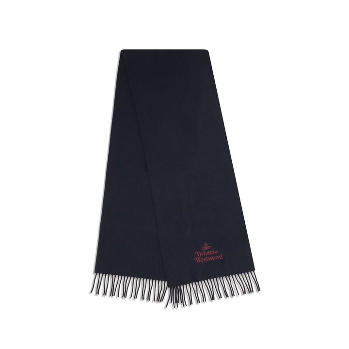 Vivienne Westwood Blue Wool Scarf