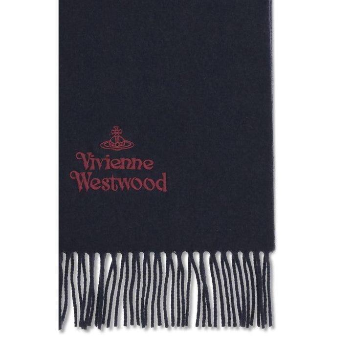 Vivienne Westwood Blue Wool Scarf