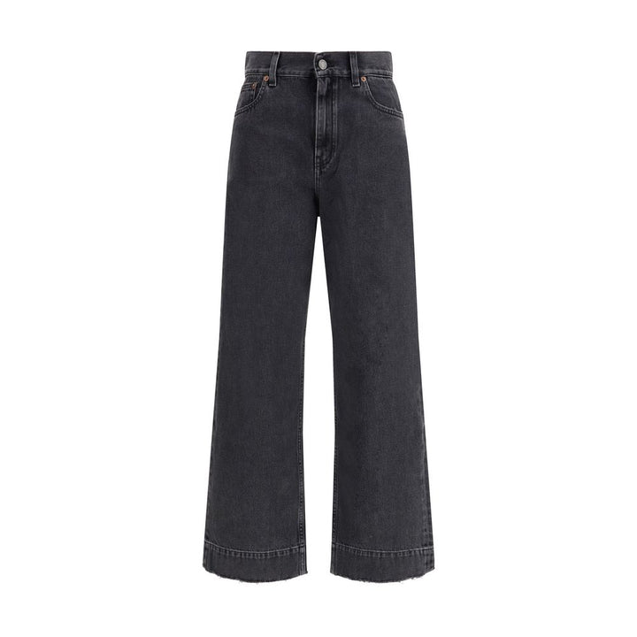 Chloé Black Cotton Cropped Jeans