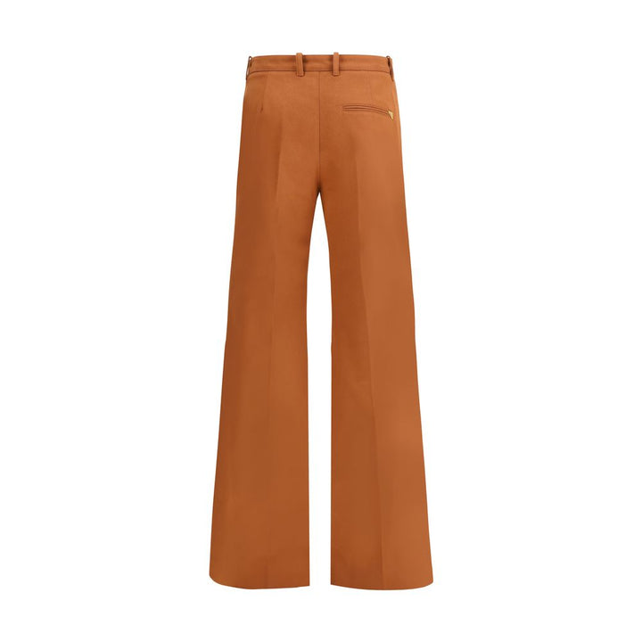 Chloé Brown Cotton Flared Pants
