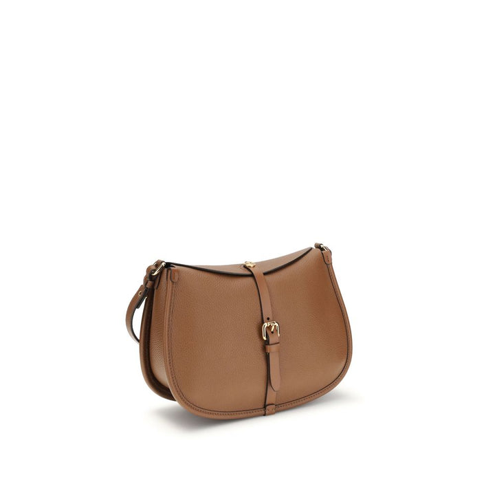 Etro Brown Calf Leather Bos Taurus Shoulder Bag