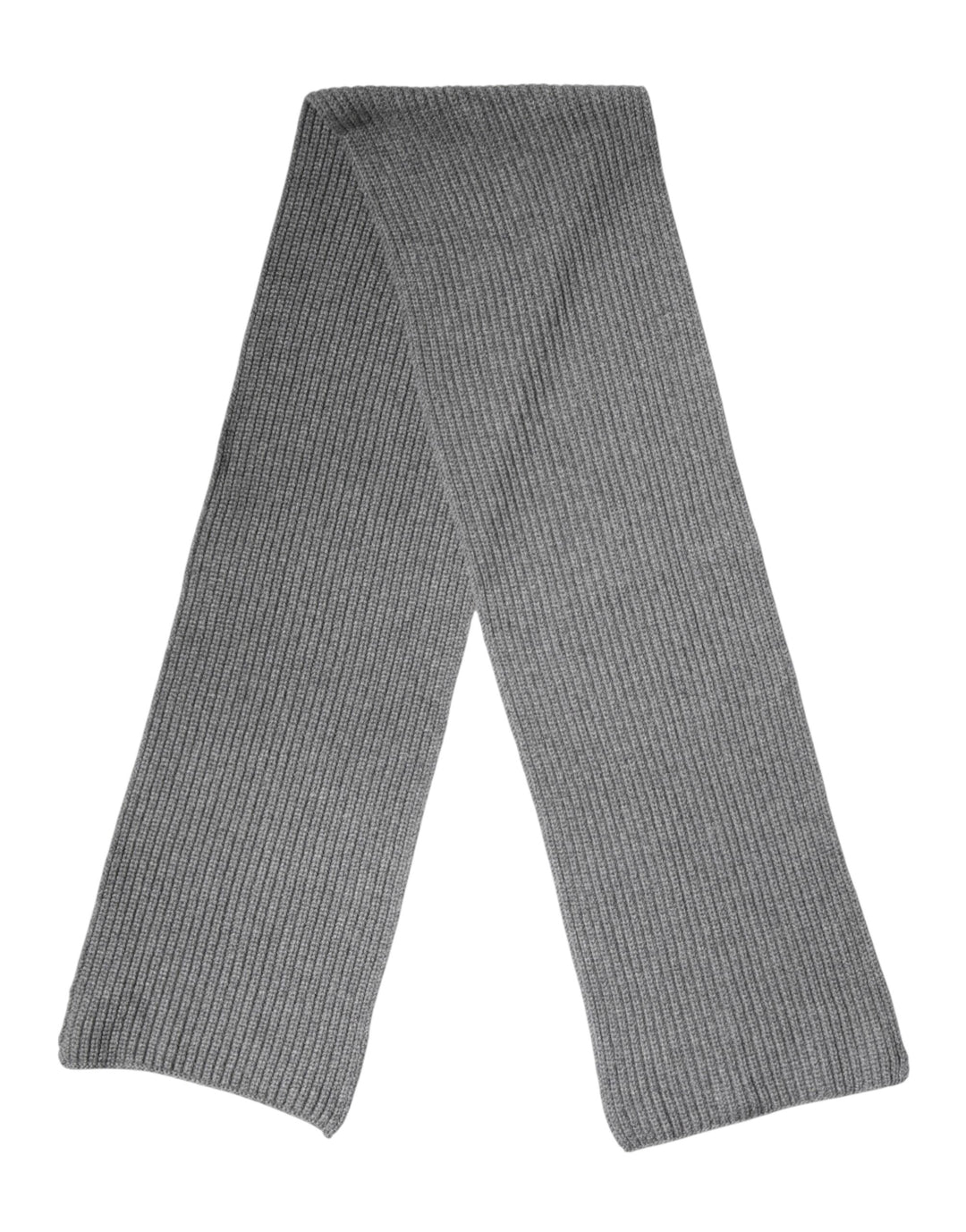 Dolce & Gabbana Gray Cashmere Knit Neck Wrap Shawl Scarf