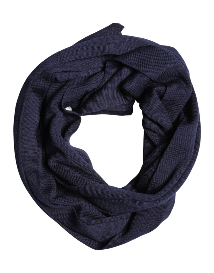 Dolce & Gabbana Blue Wool DG Loves London Neck Wrap Scarf