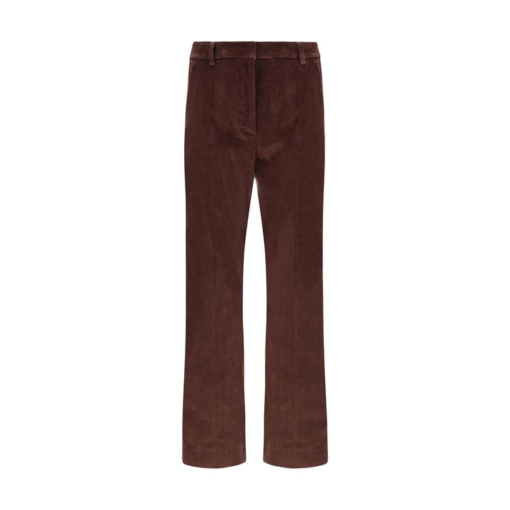 Max Mara Bordeaux Cotton Cropped Pants