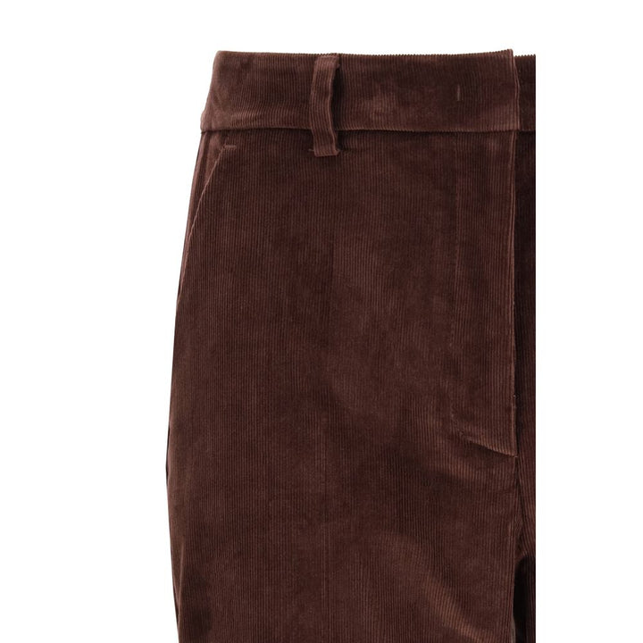 Max Mara Bordeaux Cotton Cropped Pants