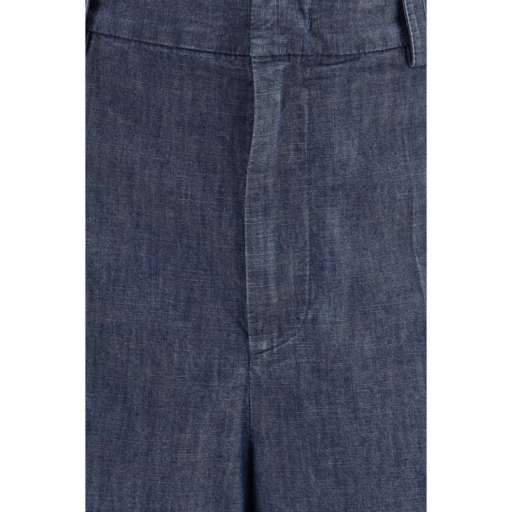 Jil Sander Blue Cotton Bermuda Shorts