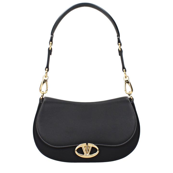 Valentino Garavani Black Leather Shoulder Bag