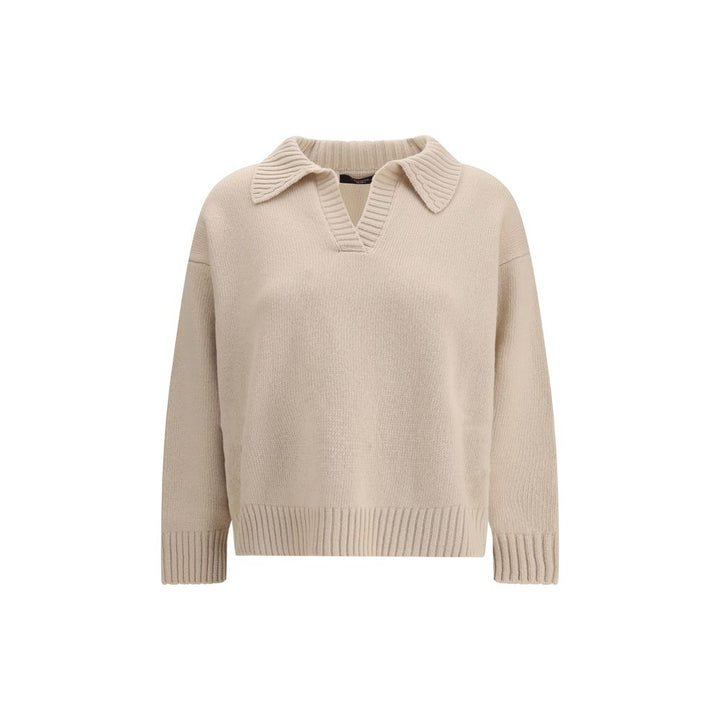 Max Mara Beige Fleece Wool Top