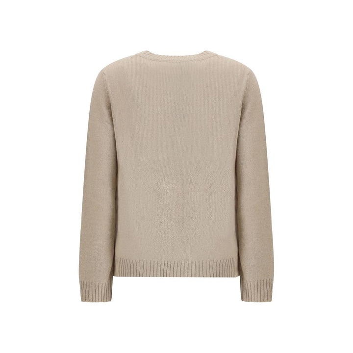 Max Mara Beige Marabou Top