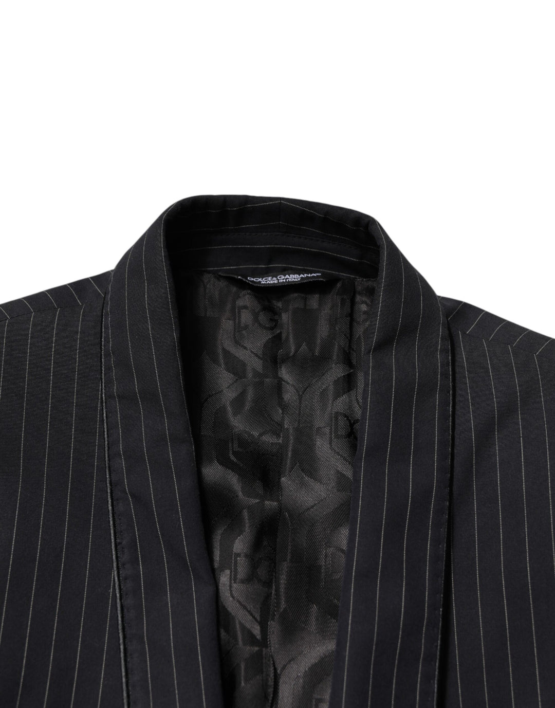 Dolce & Gabbana Black Stripes 1 Button Suit Jacket Blazer