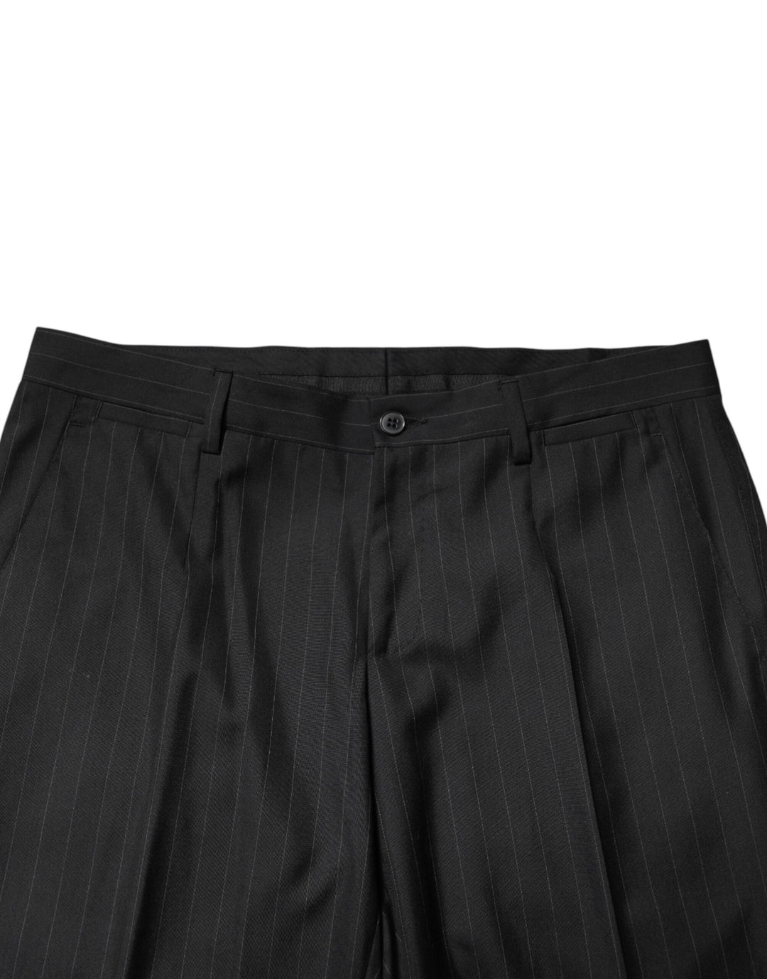Dolce & Gabbana Black Stripes Wool Men Dress Trousers Pants