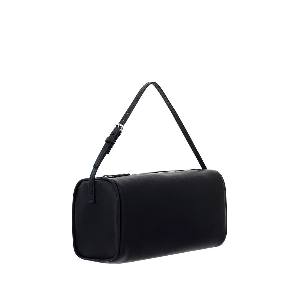 The Row Black Calf Leather Bos Taurus Shoulder Bag